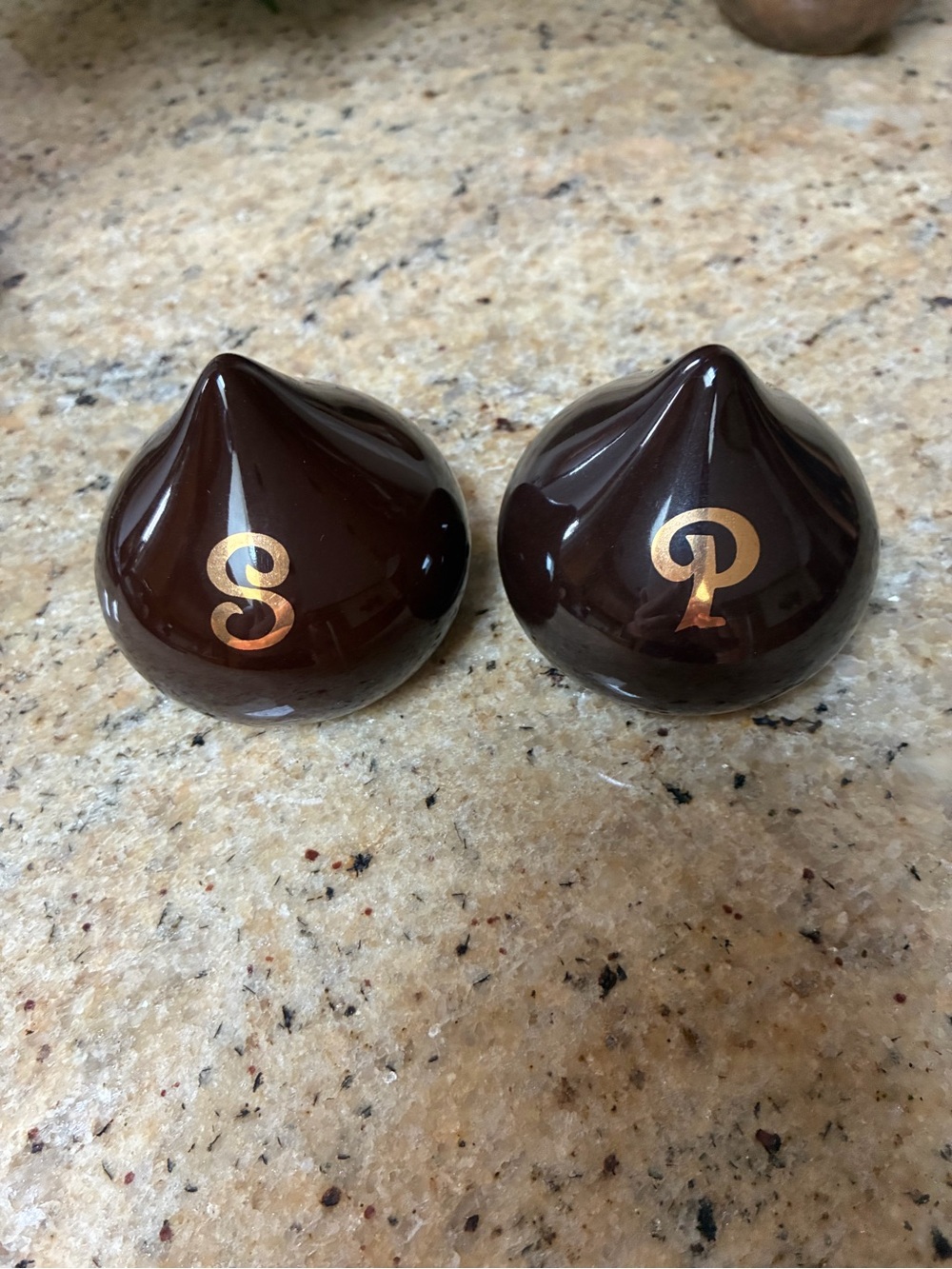 Chocolate Drop Salt And Pepper Shakers